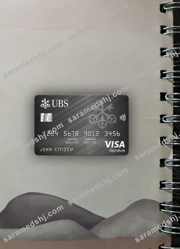 Monaco UBS bank visa signature card photolook front